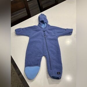 REI size 6M Purple Blue Printed Fleece Snowsuit Bunting